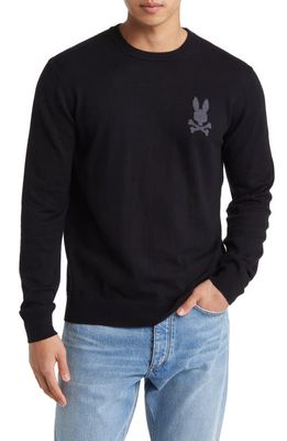 Psycho Bunny Newton Logo Sweater in Black
