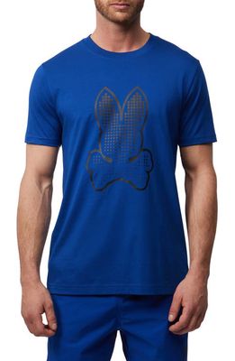 Psycho Bunny Strype Graphic Tee in Space Blue