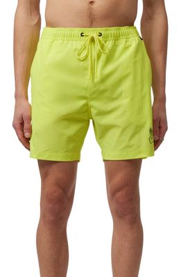 Psycho Bunny Strype Swim Trunks in Lime Granita