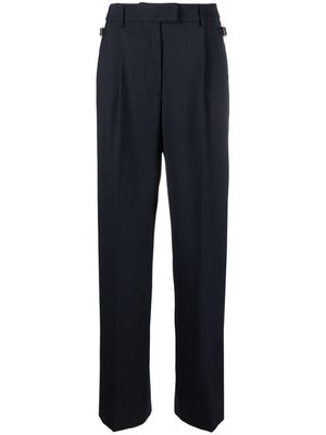 PT Torino buckled virgin wool tailored trousers - Blue