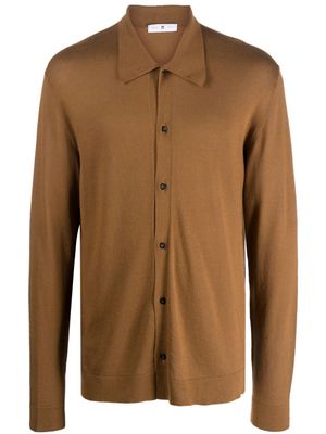 PT Torino button-fastening silk-cotton blend cardigan - Brown