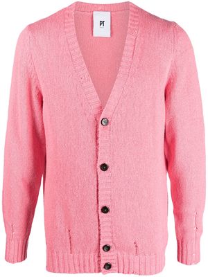 PT Torino buttoned knit cardigan - Pink