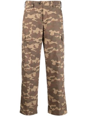 PT Torino camouflage-pattern straight-leg trousers - Green