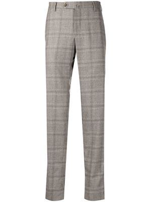 PT TORINO check-print tailored trousers - Grey