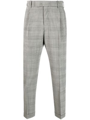 PT Torino checked straight-leg wool trousers - Grey