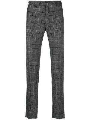 PT TORINO checked tailored trousers - Grey