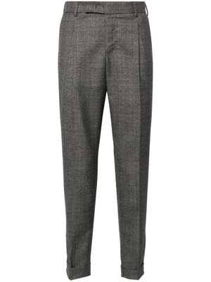 PT Torino checked tailored wool trousers - Black