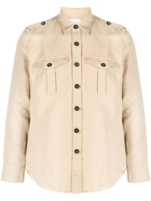 PT Torino chest-pockets cotton-linen jacket - Neutrals