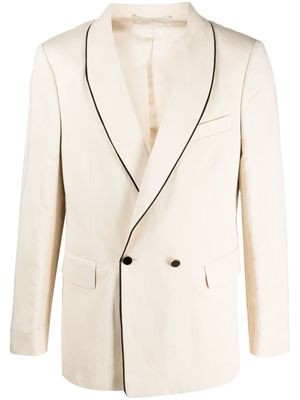 PT Torino contrast-trim double-breasted blazer - Neutrals