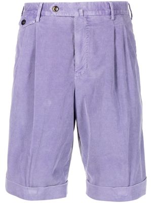 PT Torino corduroy cotton bermuda shorts - Purple