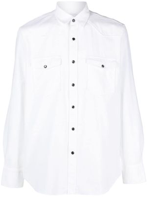 PT Torino corduroy long-sleeve shirt - White
