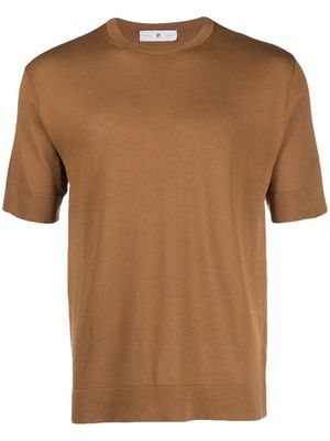 PT Torino cotton-silk blend T-shirt - Brown
