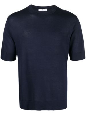 PT Torino cotton-silk short-sleeved sweater - Blue