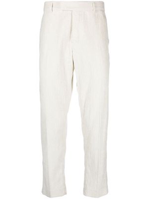 PT TORINO cropped corduroy trousers - White