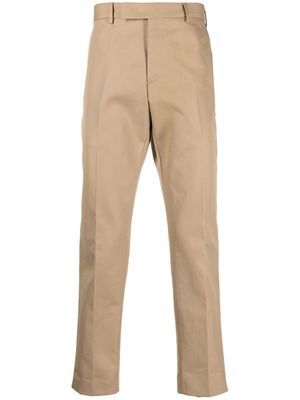 PT TORINO cropped tapered-leg trousers - Neutrals