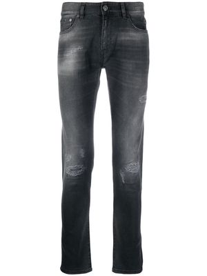 PT Torino distressed-effect straight-leg jeans - Black