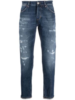 PT TORINO distressed fitted jeans - Blue