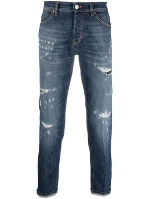 PT TORINO distressed slim-cut jeans - Blue