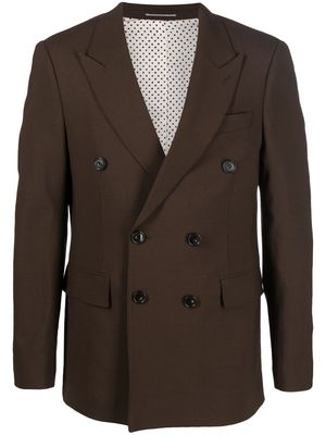 PT Torino double-breasted buttoned blazer - Brown