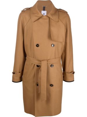 PT TORINO double-breasted trench coat - Brown