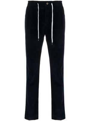 PT Torino drawstring-waist straight-leg corduroy trousers - Blue