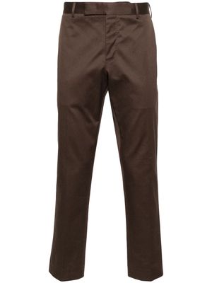 PT Torino feather-detail mid-rise tailored trousers - Brown