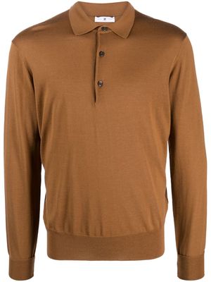 PT Torino fine-knit virgin-wool polo jumper - Brown