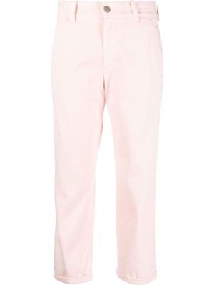 PT TORINO high-waisted cropped trousers - Pink