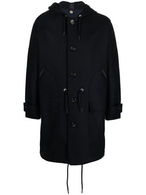 PT Torino hooded drawstring coat - Blue