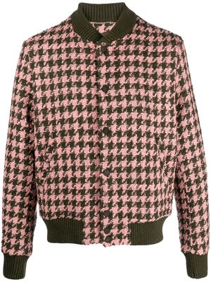 PT Torino houndstooth-pattern bomber jacket - Pink