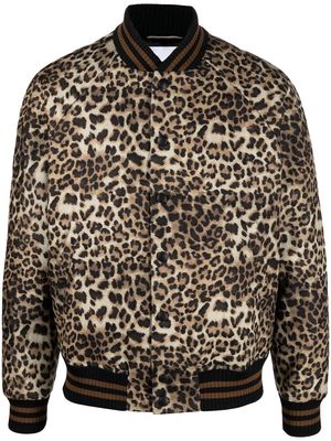 PT TORINO leopard-print bomber jacket - Black