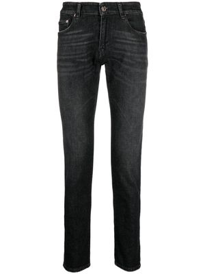 PT Torino logo-patch skinny-cut jeans - Black