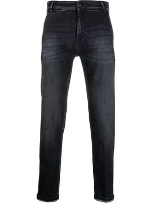 PT TORINO logo-patch straight-leg jeans - Black
