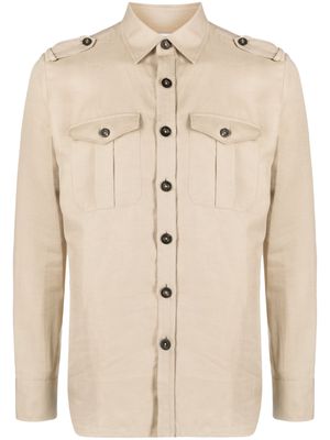 PT Torino long-sleeve buttoned shirt - Neutrals