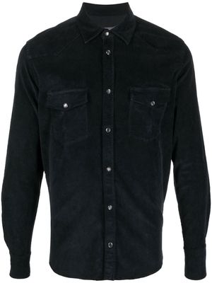 PT TORINO long-sleeved corduroy shirt - Black
