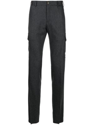 PT Torino mélange-effect slim-fit cargo trousers - Grey