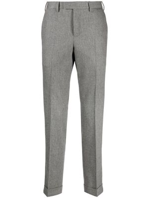 PT Torino mélange-effect slim-fit tailored trousers - Grey