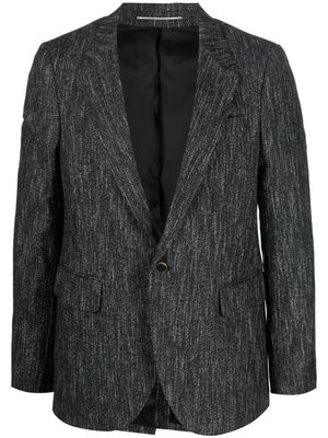 PT Torino metallic-threading single-breasted blazer - Black