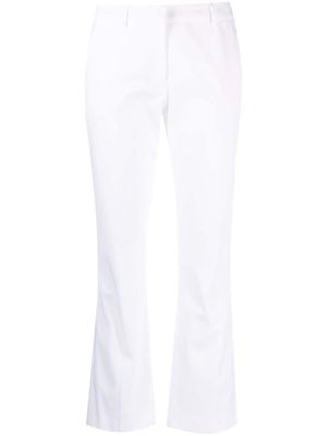 PT Torino mid-rise flared trousers - White