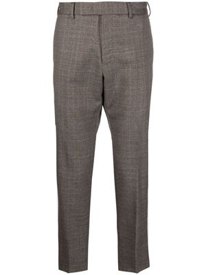 PT Torino mini check-print virgin wool trousers - Brown