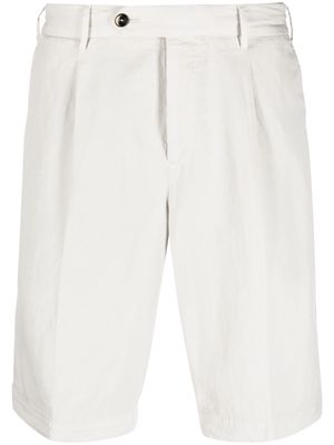 PT Torino off-centre button linen shorts - Neutrals