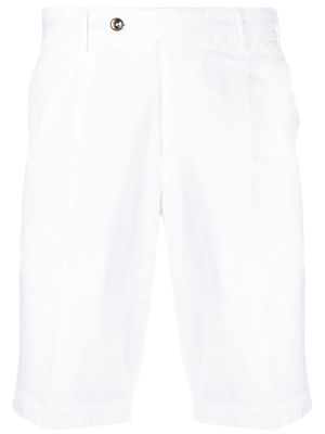 PT Torino off-centre button shorts - White