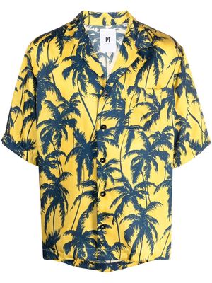 PT Torino palm tree-print shirt - Blue