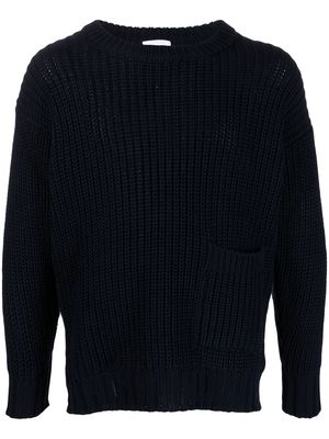 PT Torino patch-pocket knitted jumper - Blue