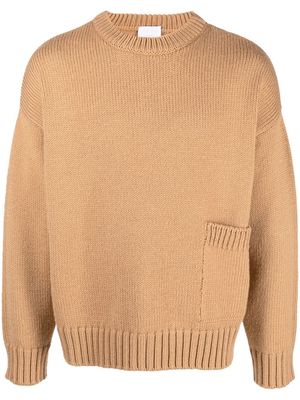 PT TORINO patch-pocket wool jumper - Brown