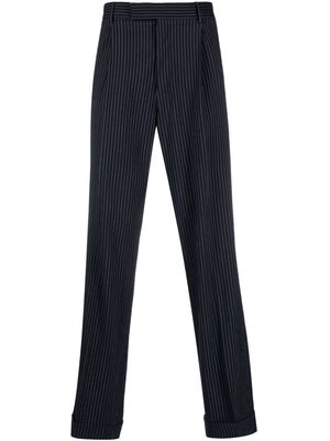 PT Torino pinstripe-pattern straight-leg trousers - Blue