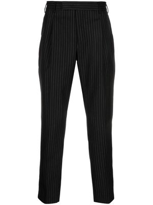 PT Torino pinstripe-print tapered trousers - Black