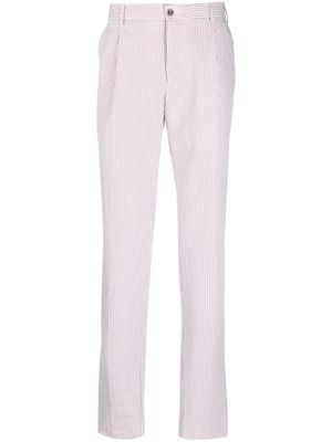 PT Torino pinstripe straight-leg trousers - Brown