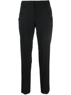 PT Torino pinstriped-pattern slim-cut trousers - Black