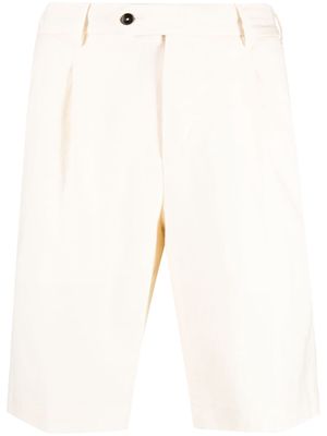 PT Torino pleat-detail above-knee chino shorts - Neutrals
